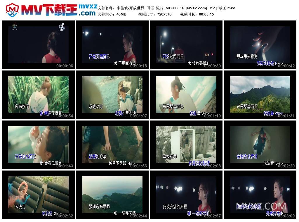 李佳欢-开放世界_国语_流行_ME500854